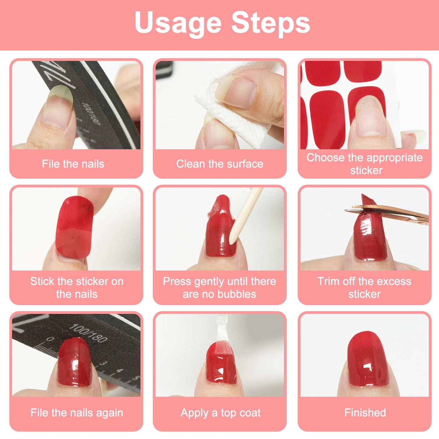 DANNEASY 336PCS/24 Sheets Nail Polish Strips - Marble Gel Nail Stickers Full Nail Wraps UV Free | Easy to Stick | Adhesive Sticker Nails for Women with 1 File, 1 Cuticle Stick