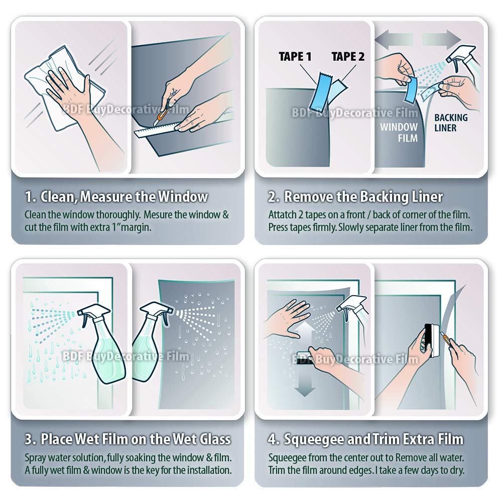 BDF S03 Window Film Highly Reflective Mirror Daytime Privacy and Sun Control Silver (Extremely Dark) - 60in X 24ft