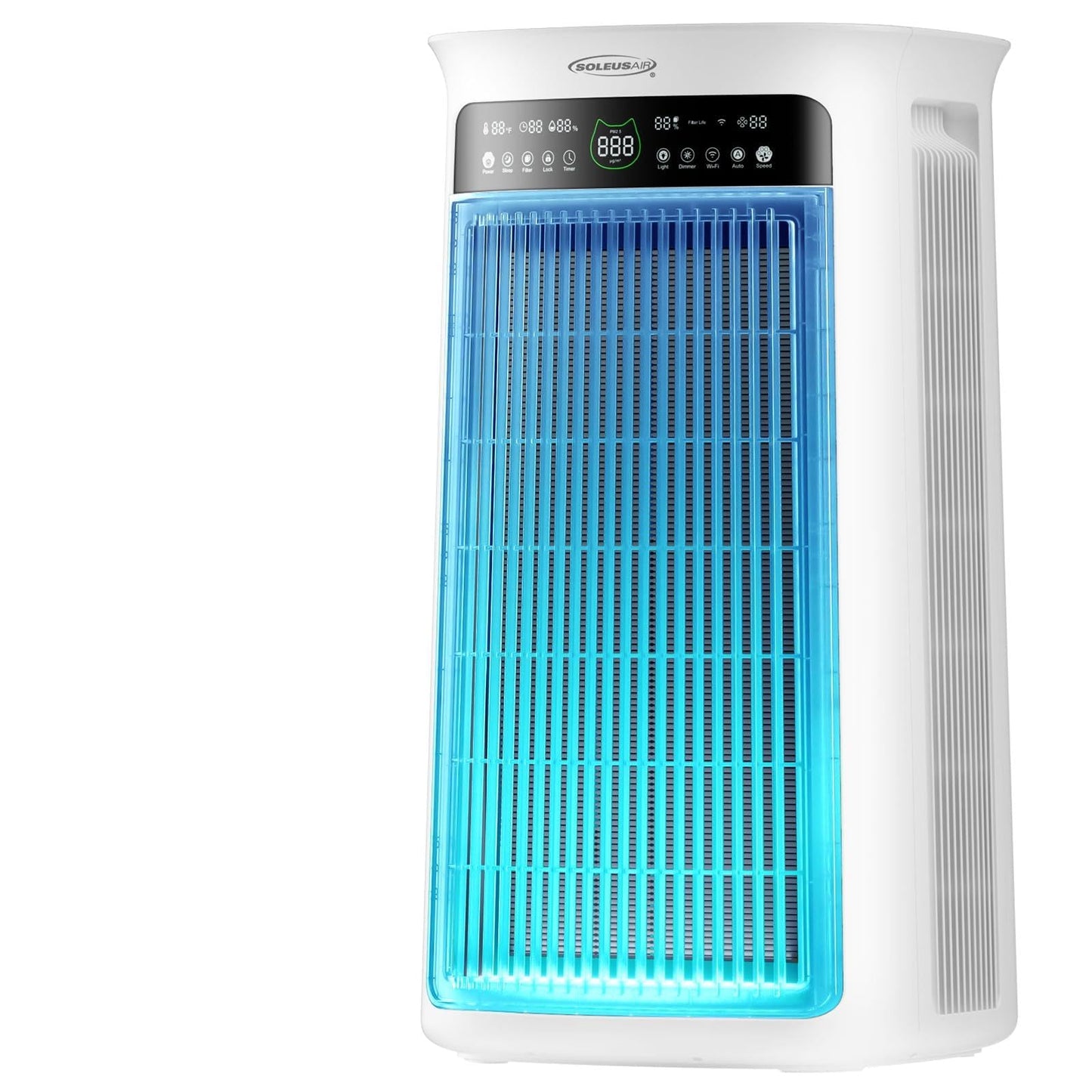 Air Purifier Large Room,True H13 HEPA Air Purifiers for Home & Bedroom, Covers Up to 4000 Sq. Whole House Air Purifier, PM2.5 TEMP HD Sensor, Large Screen Display, 22dB Quiet for Pets Families