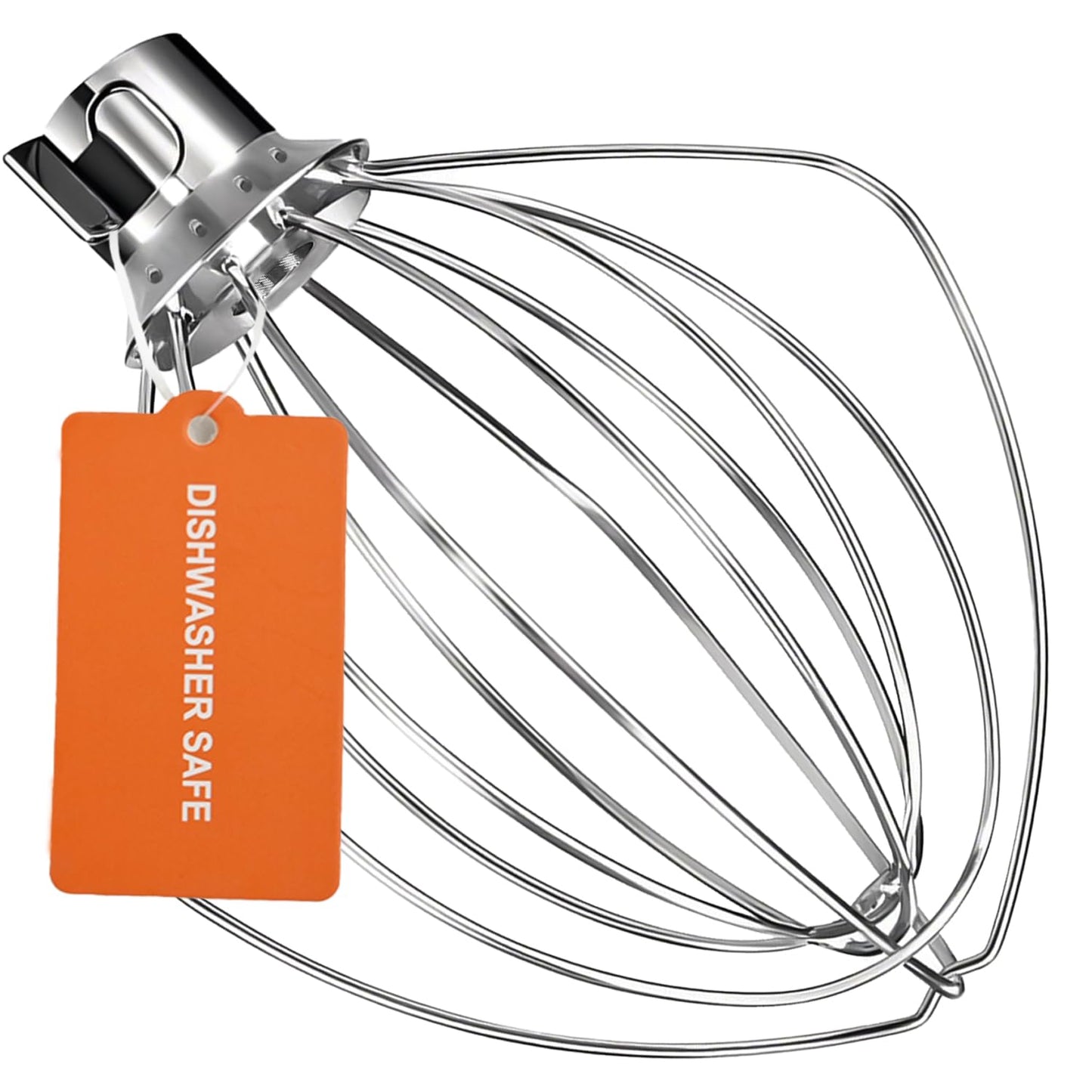 NewlyArt Dishwasher Safe Whisk Attachment for KitchenAid 4.5 5 Qt Tilt-Head Stand Mixer, Stainless Steel 6 Wire Whip Fits Kitchen Aid Stand Mixer Accessories Attachments Replacement Parts