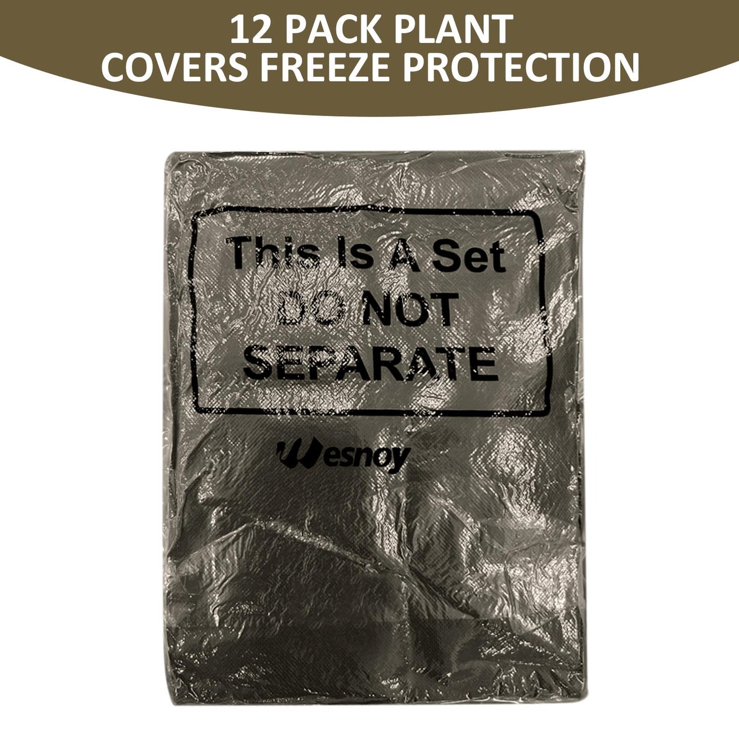 Wesnoy 12 Packs Winter Plant Covers Freeze Protection Drawstring Tree Cover 23.62 x 31.5 in Large Reusable Frost Protection for Plants Fruit Tree Shrub, Outdoor Prevention Bag (Brown)