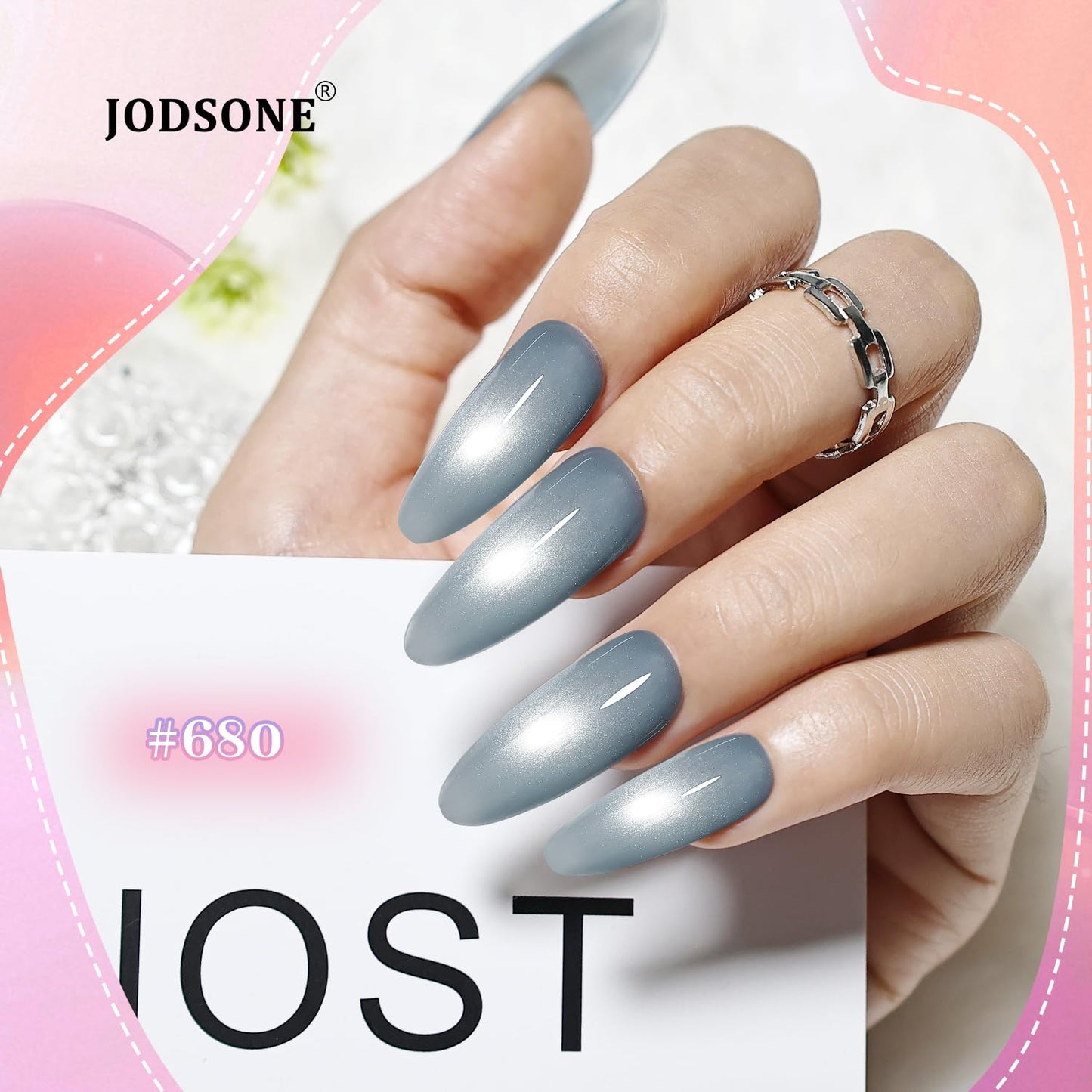 JODSONE 10 Colors Jelly Cat Eye Gel Nail Polish Set with Base Coat &Top Coat & Magnet Stick Purple Blue Pink Red Jelly Sweet Gentle Manicure DIY Nail Art