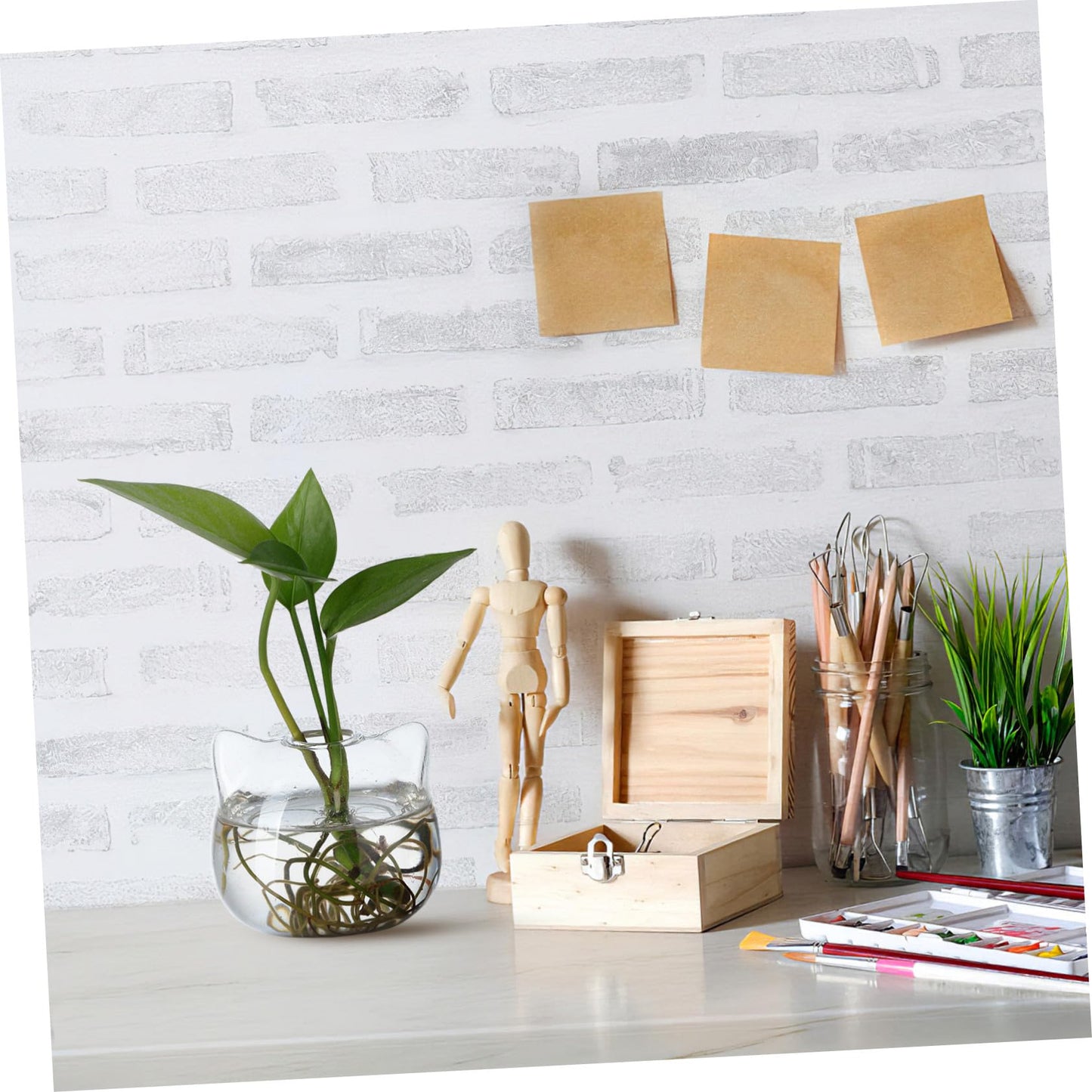 HAKIDZEL 2pcs Cat Shaped Glass Terrarium Vases for Hydroponic Plants Delicate Home Flower Vase with Smooth Design Cute Decorative Containers for Desktop and Coffee Table Display