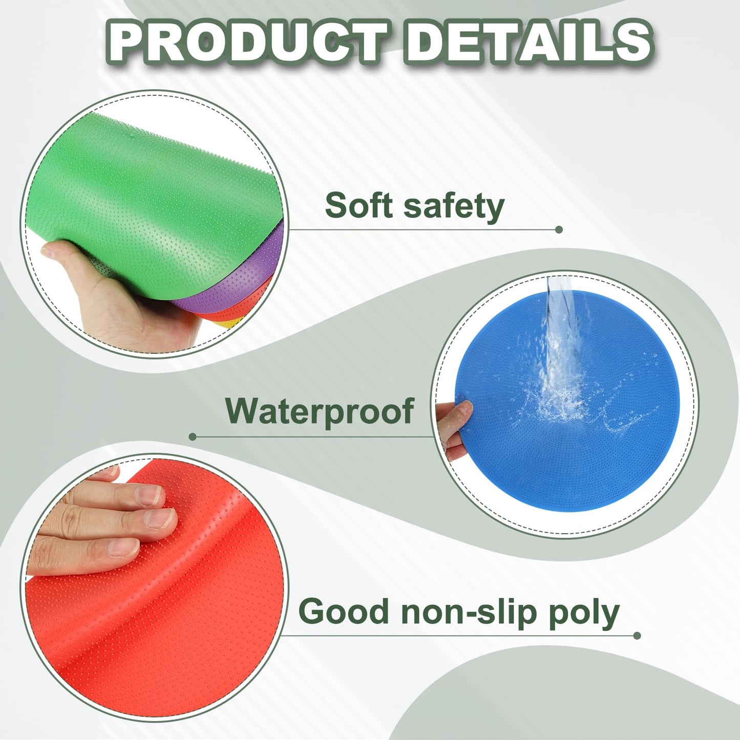 YELARXI Spot Markers for Agility Dot, Non-Slip Poly Spots Floor Dots Flat Field Soccer Training Equipment 9 in & 18 Pcs & Red -Fitting for (Gym/Sports/Training/PE Games/Dance)