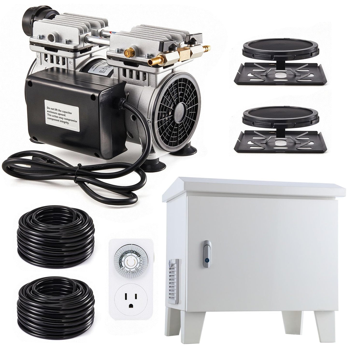 Pond Aerator Pump and Pond Aerator Weatherproof Outdoor Cabinet