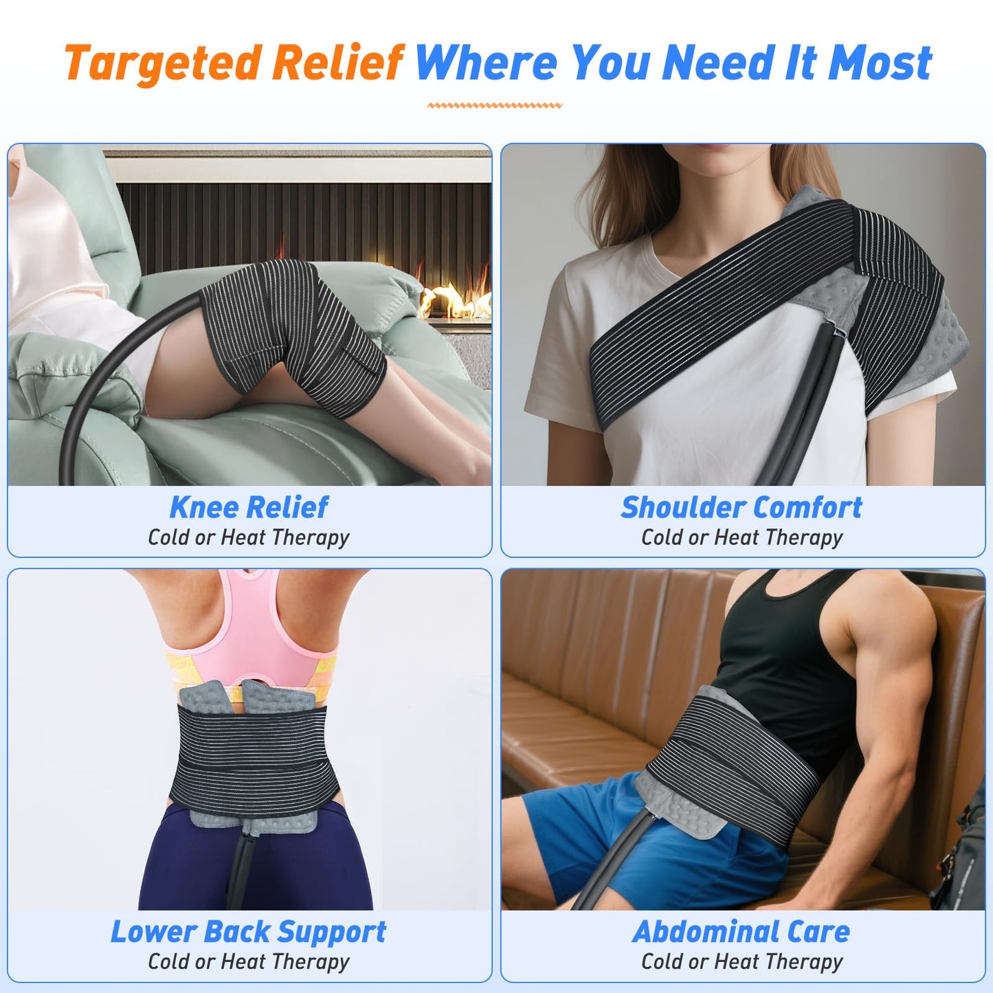 Ice Machine for Knee After Surgery – 19 QT (18L) Cold Therapy System with Timer, 5 Speeds – Circulating Cold Water for Knee, Back, Shoulder Pain Relief & Post-Surgery Recovery (Dad Gifts & Mom Gifts)