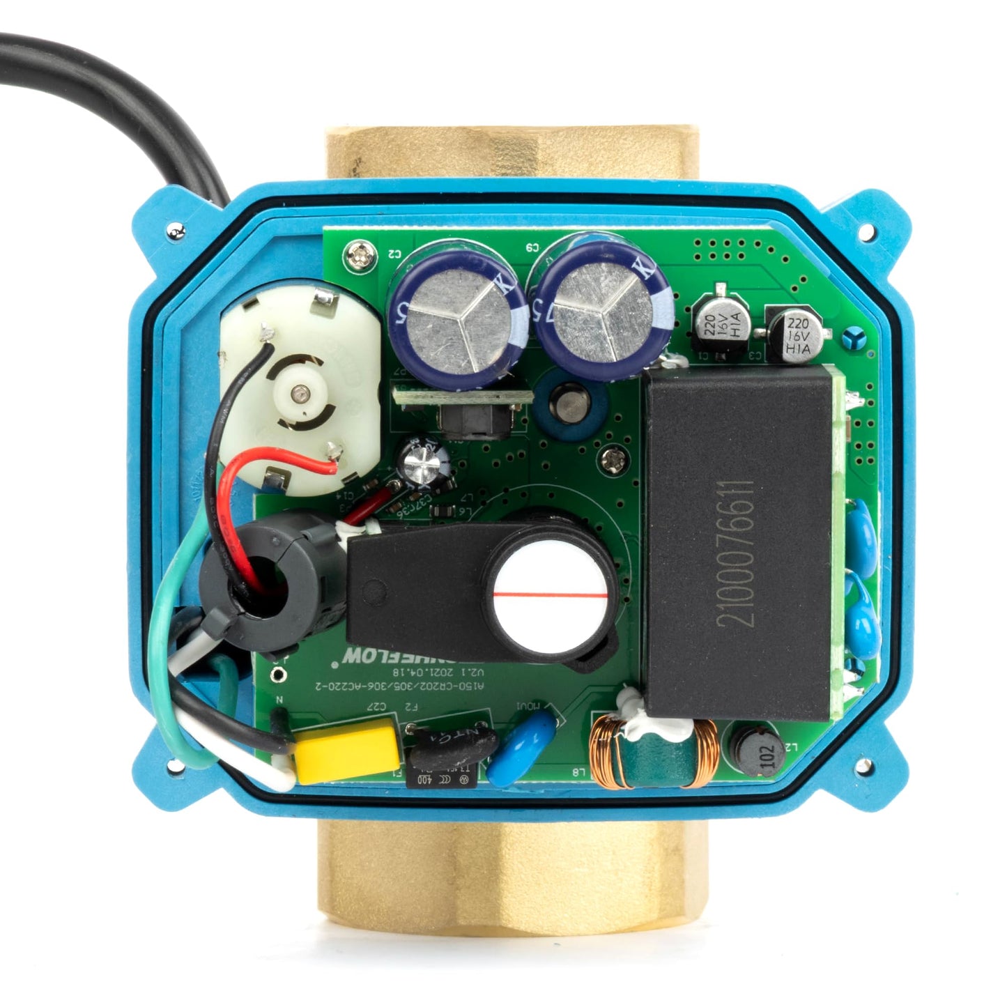 U.S. Solid 2" Motorized Ball Valve with US Plug 110VAC Brass Electrical Ball Valve, IP67, Manual Override, Direction Display Auto Return, Normally Closed, IP67
