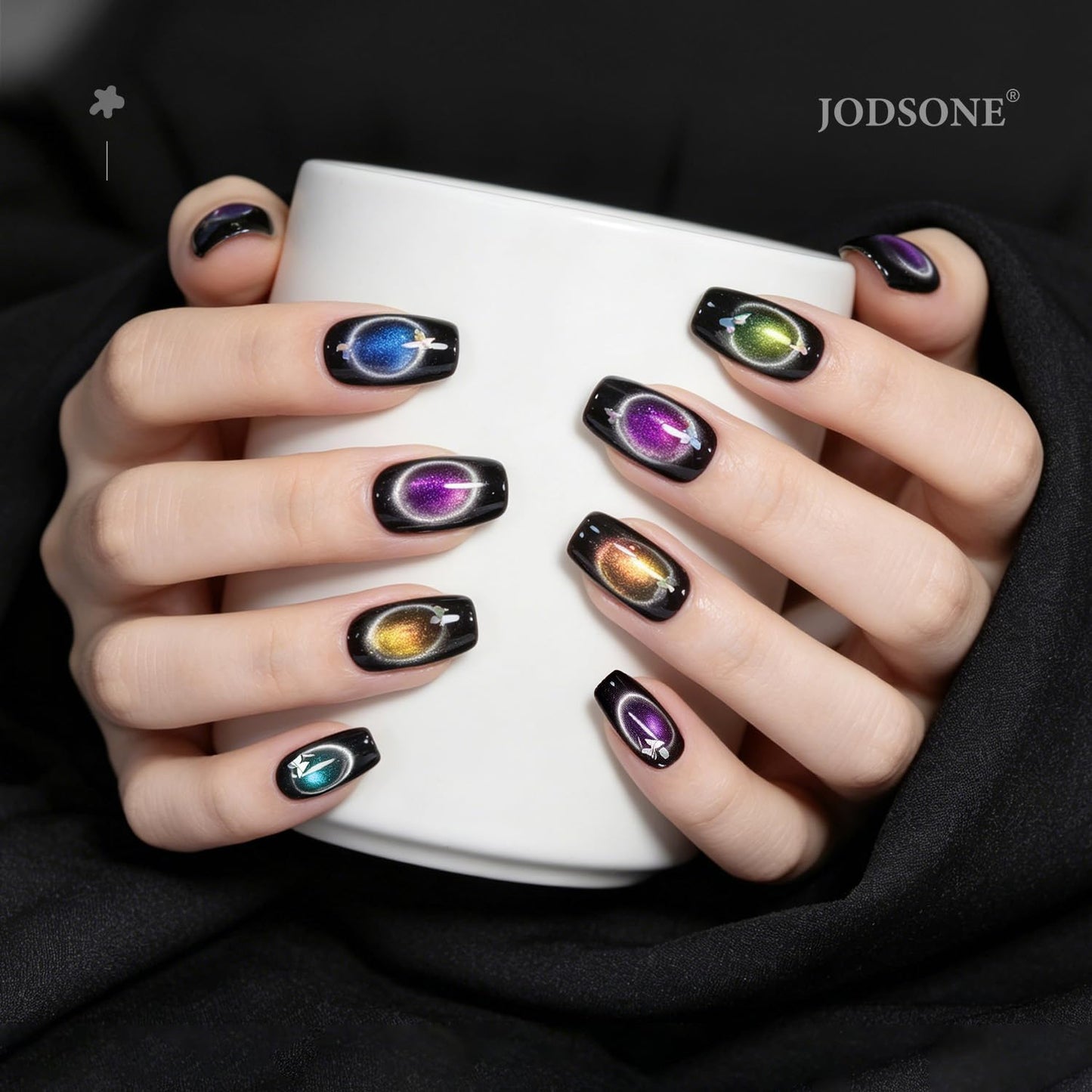 JODSONE Ring Cat Eye Magnet for Nails, Strong Hollow Circle Magnet for Black Hole & Halo Effects, Precision Tool for Cat Eye Gel Polish DIY Salon Use