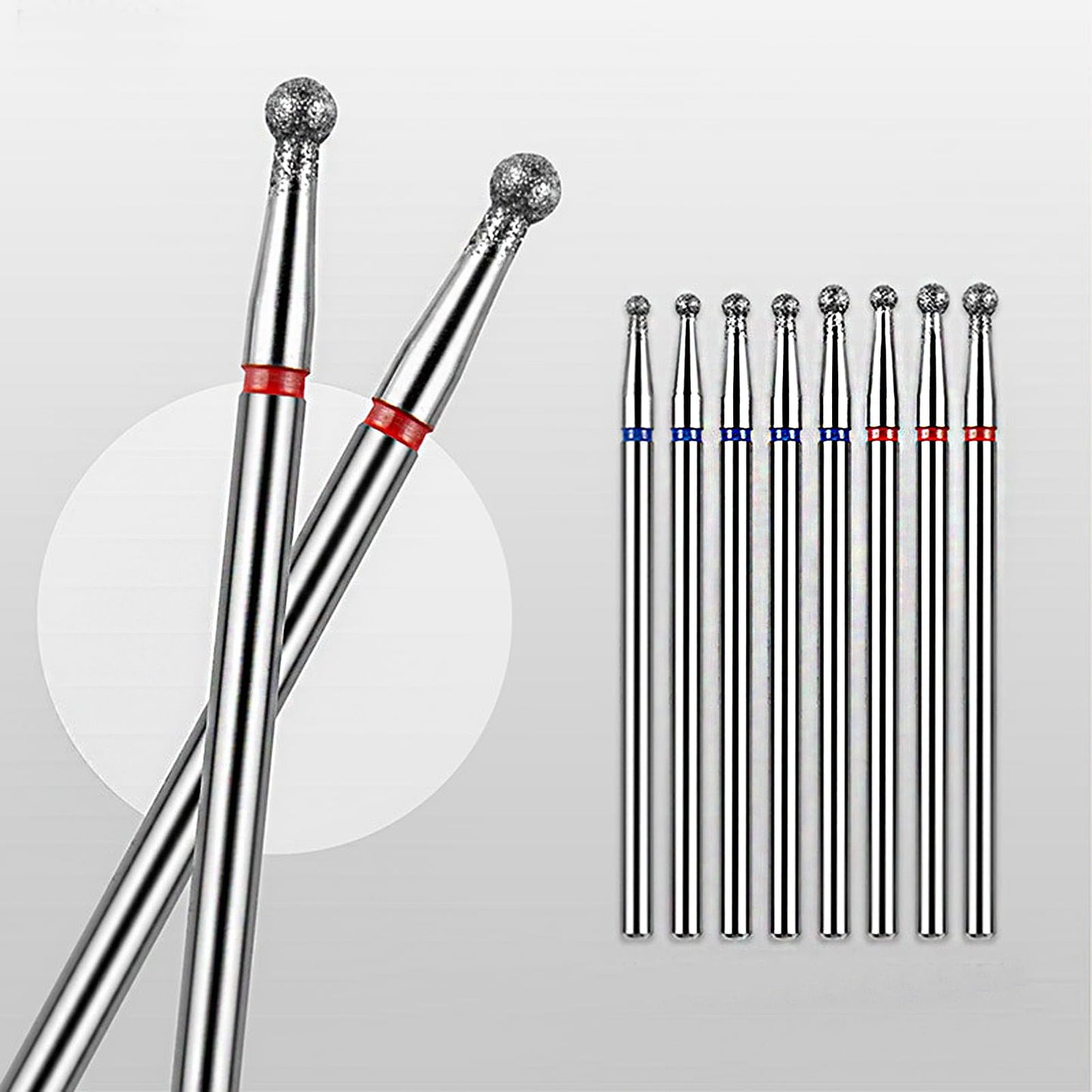 Russian Manicure Drill Bits, 30Pcs/Set Grinding Head Burr Set, Drill Bits Manicure Pedicure Tools Polishing Buffing for Polishing Buffing Bits[A]