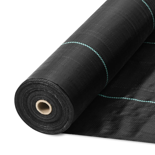 VEVOR Weed Barrier Landscape Fabric, 3x300 FT Heavy Duty Garden Weed Fabric, 3.2Oz Woven Weed Control Fabric, Weed Blocker Mat, Easy Setup, Durable PP Gardening Fabric for Driveway Ground Cover, Black