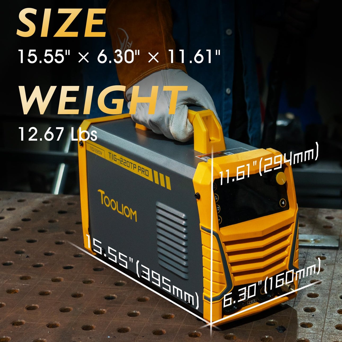 TOOLIOM 220A Cold TIG Welder with DC Pulse, 7 In 1 Cold Spot Lift TIG/Stick Welder with IGBT Inverter, 110&220V Welding Machine with Large Digital Display 2T/4T/4T PRT Mode TIG Welding Equipment