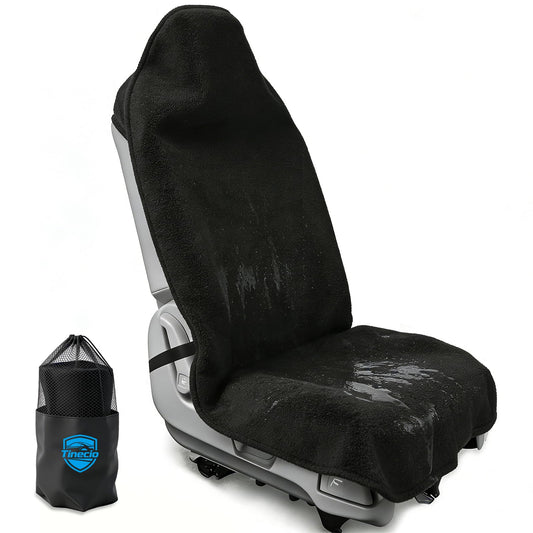 Tinecio Waterproof Towel Car Seat Cover - Sweat-Wicking Post-Workout Seat Protector for Athletes, Gym, Yoga, Beach - Non-Slip, Machine Washable, Universal Fit Front Seat Mat