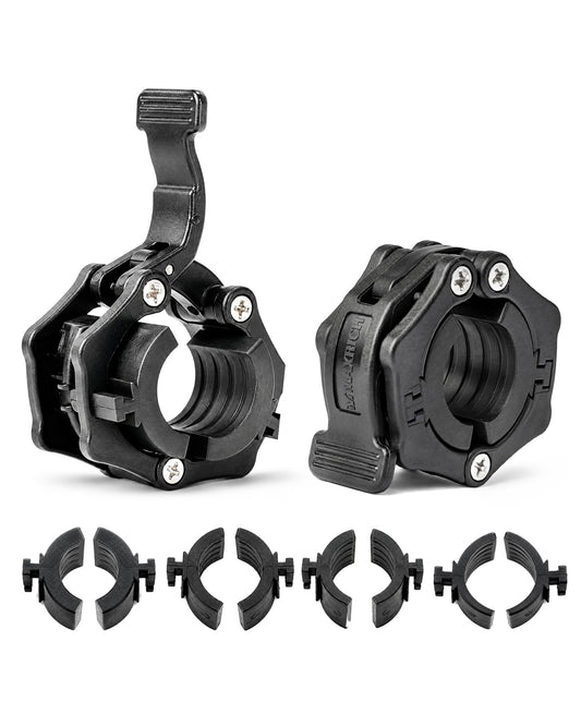 MAXRICH Ultra-Thin 1-Inch Barbell Clamps, Quick Release Weight Clips for 23–30mm Bars, Secure Barbell Collars for Home Gym