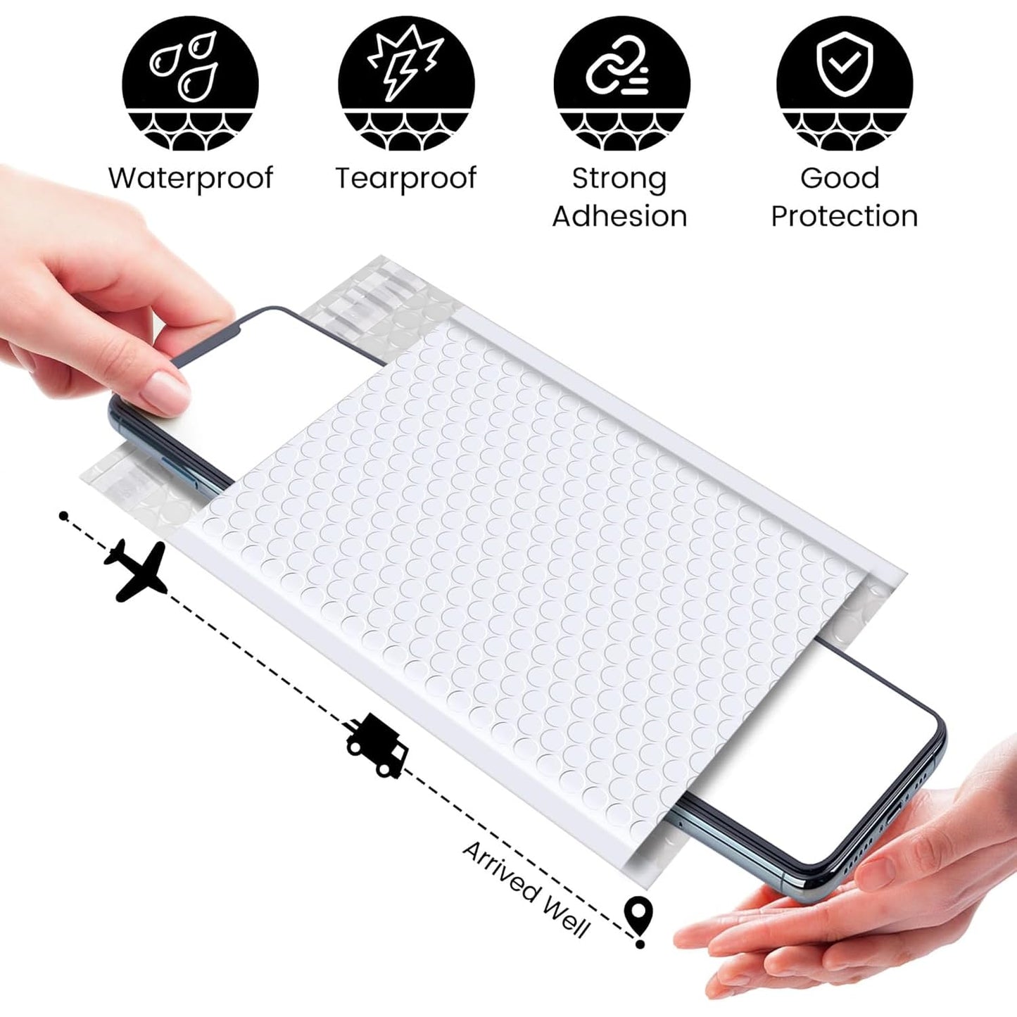 Fuxury Bubble Mailer 6x10" 100 Pack White Bubble Mailers Usable Size 6x9" Self Seal Padded Mailing Envelopes Opaque Bubble Padded Mailer for Small Business Mailing Jewelry Makeup Small Items