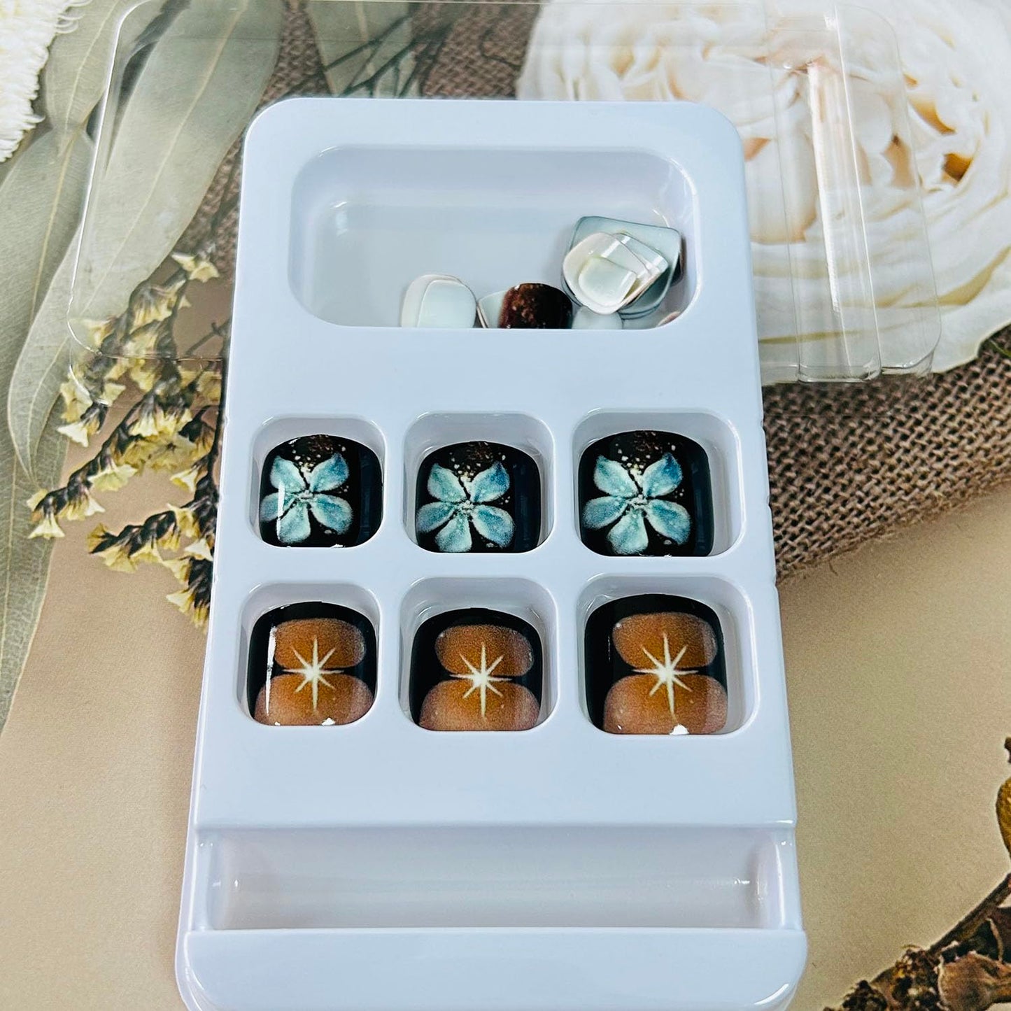 FIEONCIY Press on Toenails with Designs Acrylic Fake Nails for Toe Artificial False Nails with Charms Press on Toe Nails for Spring Summer Stick on Toenails for Women Girls(WSJ2540)