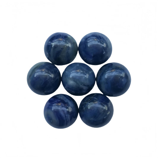 Sunshcat Natural Sodalite 0.78 Inchs Crystals and Healing Stone Ball Set,Home Desktop Feng Shui Array Decoration(7 Pieces) ﻿