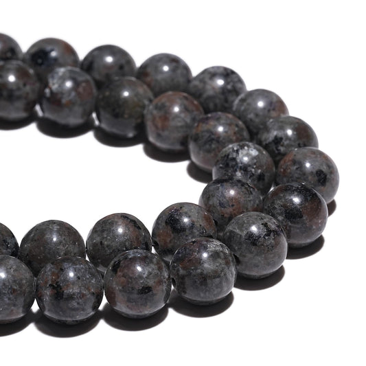 8mm Natural Flame Yooperlite Gemstone Beads Polished Round Smooth Stone Beads for Bracelets Jewelry Making 15inch Loose Beads