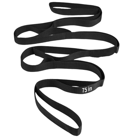 Yoga Straps for Stretching, Non-Elastic Stretch Band with 10 Loops, Durable Flexibility Strap for Physical Therapy, Pilates, Exercise, Home Workout, Gymnastics, Stretching Aid for Women & Men
