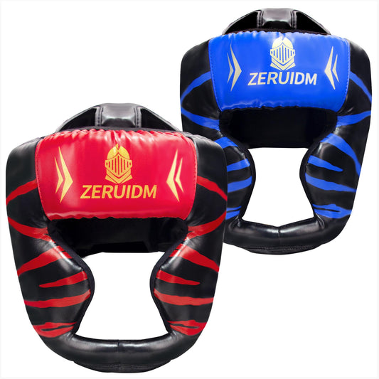 2 Pack Boxing Headgear for Adult Youth Kids, Thickened Training Sparring Head Guard, Adjustable MMA Helmet for Kickboxing, Muay Thai, Boys Gift
