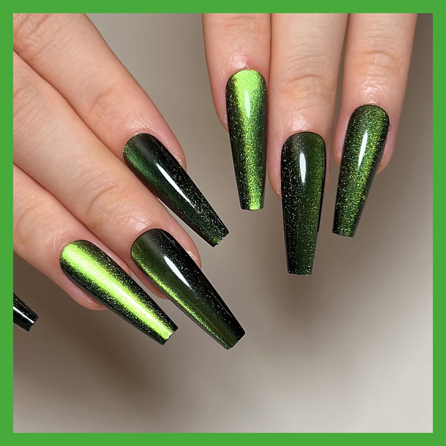KKUUOO 4 Pack Press on Nails, Long Coffin Fake Nails, Gradient & Glitter Design False Nails, Full Cover Glossy Acrylic Nails, Stick on Nails for Women Girls, 96 Pieces 12 Sizes