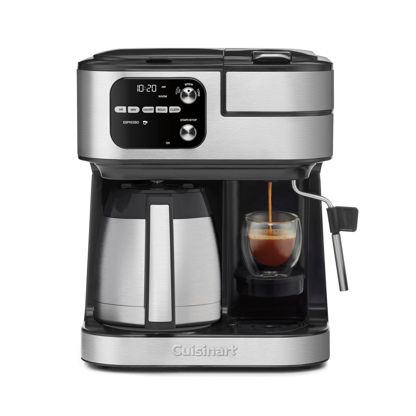 Cuisinart Coffeemaker, Coffee Center Barista Bar 4-In-1 Coffee Machine, Single-Serve Coffee, Espresso & Nespresso Capsule Compatible, 10-Cup Thermal Carafe, Black, SS-4N1TNAS