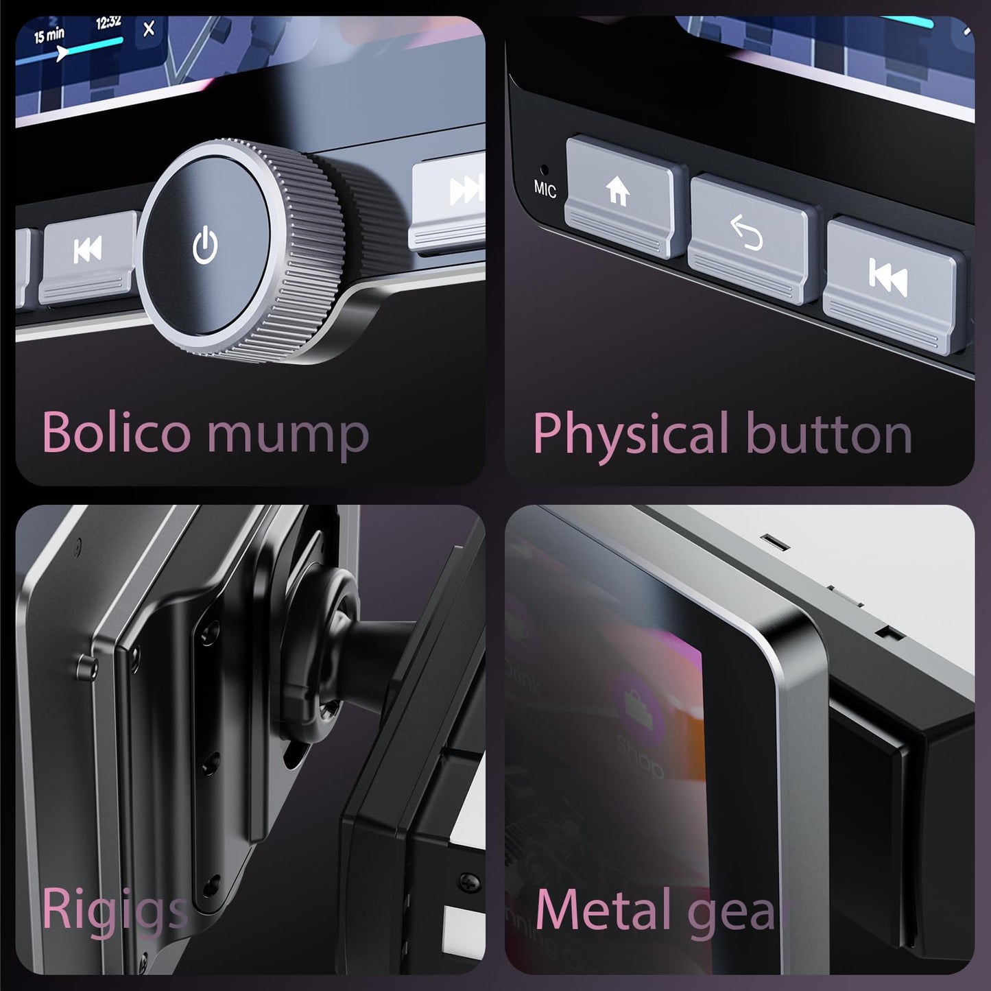 Haudio 10.1" 360° Rotatable Touchscreen Car Stereo with Wireless Apple CarPlay & Android Auto, Features GPS Navigation, DSP Hi-Fi Sound, Voice Control, Backup Camera,1080P Support & APK Management
