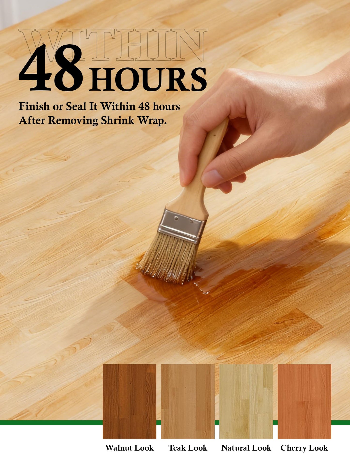 6FT Butcher Block Countertop Birch Solid Wood - 72" x 24.5" Table Top Butcher Block Cutting Board for Kitchen Island Living Dining Table Office Desk Workbench Countertop Unfinished 1.5" Th