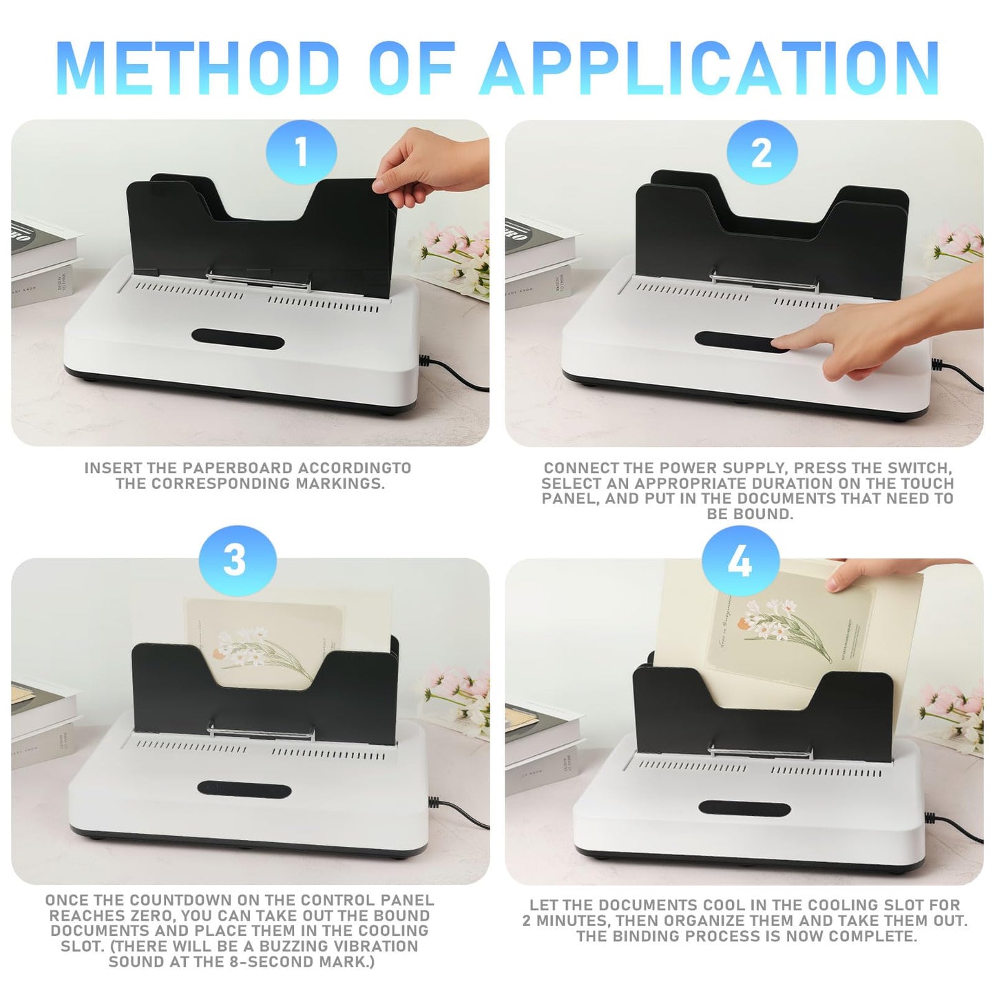 Thermal Binding Machine, Digital Touch Panel with 20 Thermal Binding Covers, No Preheat Time, 500 Sheet Capacity – Electric Book Binder for A4/A5/Letter Size Documents, Office, School & Home Project