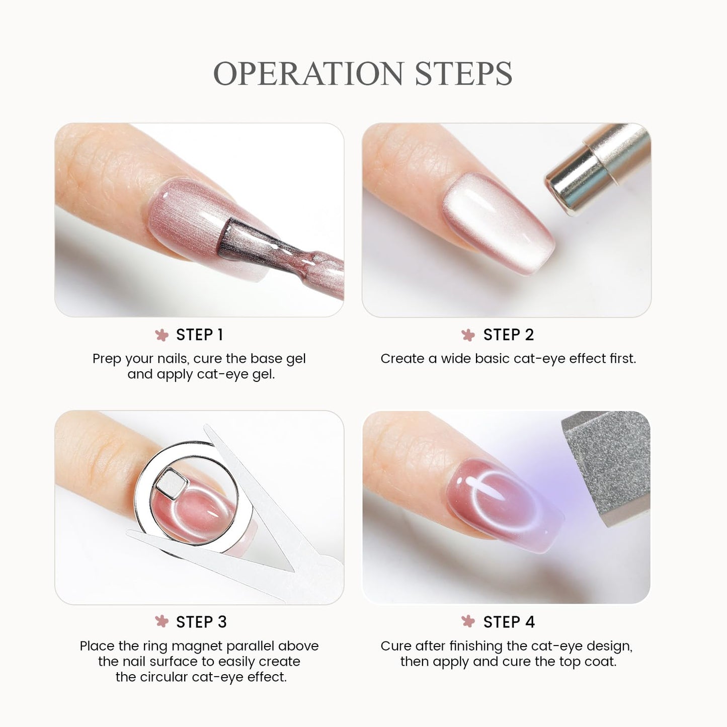 JODSONE Ring Cat Eye Magnet for Nails, Strong Hollow Circle Magnet for Black Hole & Halo Effects, Precision Tool for Cat Eye Gel Polish DIY Salon Use