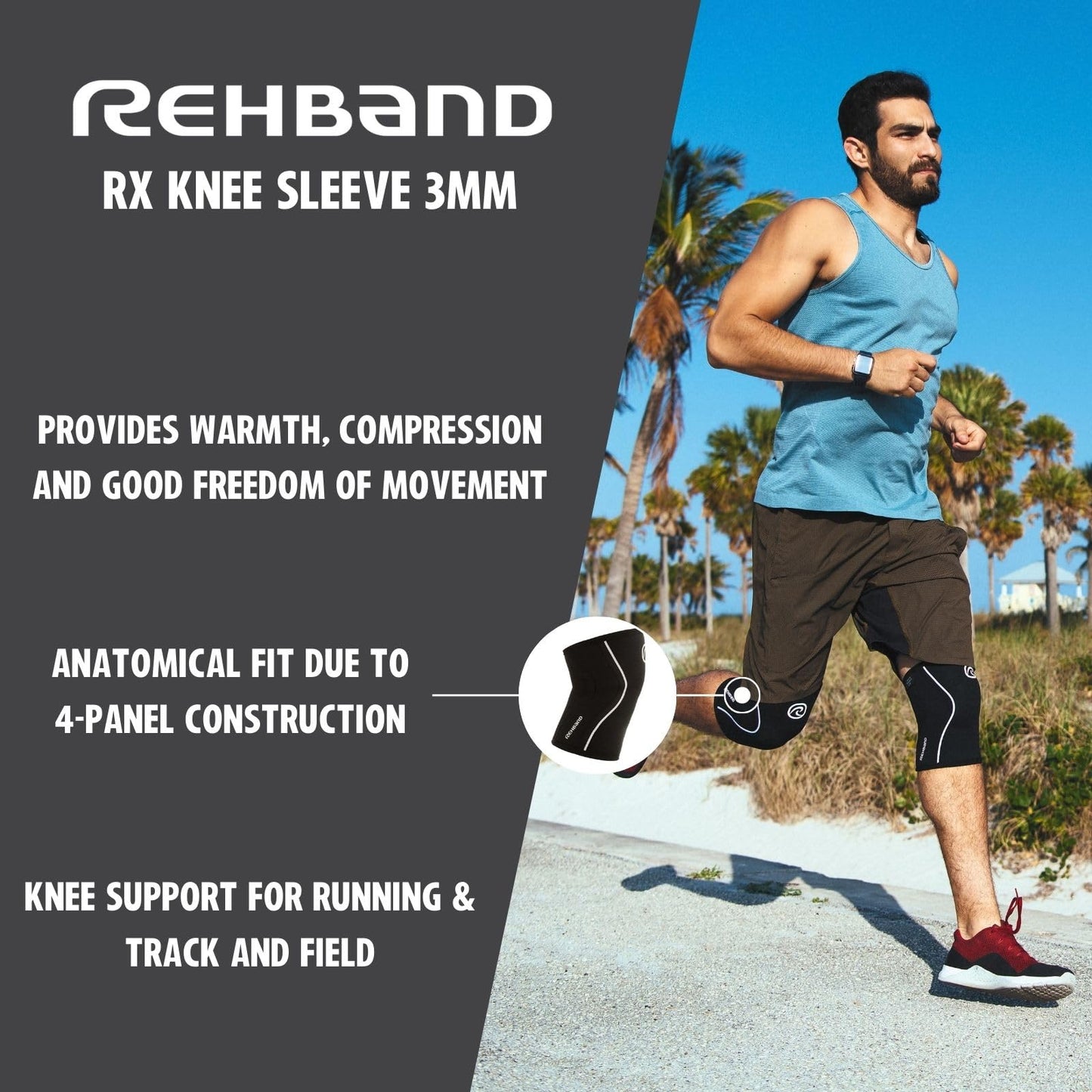Rehband Knee Sleeve 3mm Neoprene, Lightweight Knee Brace for Endurance and Ball Sports, Unisex Compression Starter Knee-Sleeves, Breathable Running Knee Support, Colour:Pink - 1 Pair, Size:Medium