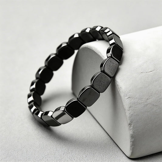 Long tiantian Hematite Bracelet Men Hemios Hematite Hemys Black Beaded Healing Energy Birthday Jewelry Gifts for Husband Brother Boyfriend