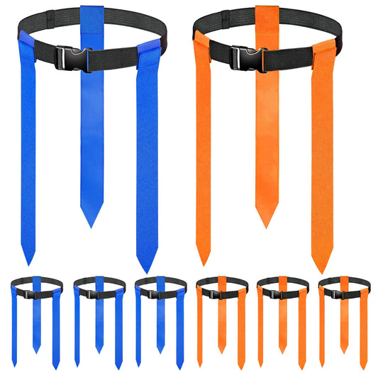Adjustable Flag Football Belts for adult and youth, 6 Players with 18flags football flags for Family Competitions Backyard Beach Lawn Game, Outdoor Sport Training Equipment