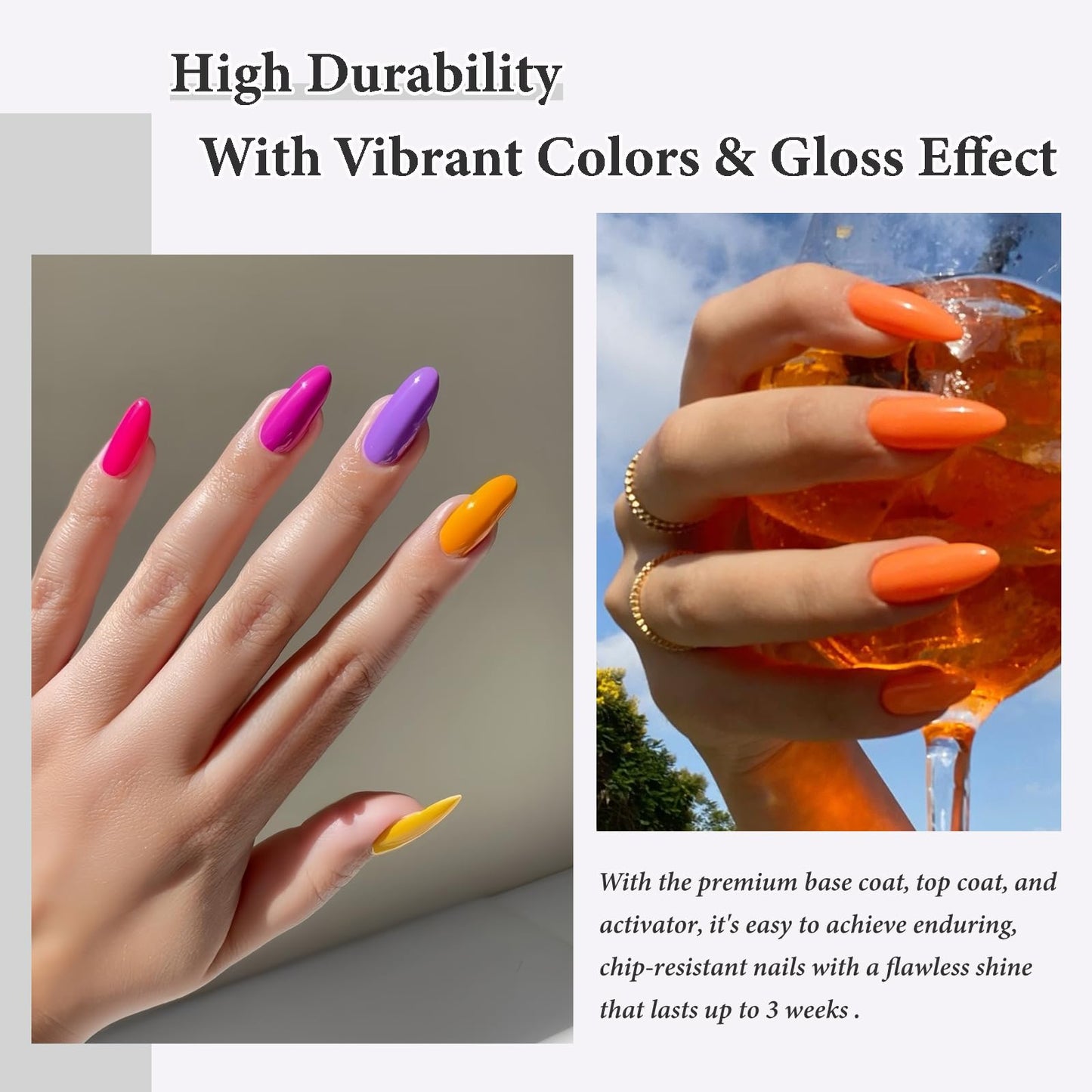 SUTOKAKA Dip Nail Powder Starter Kit with Recycling Tray System, 8 Colors Bright Neon Pastel Summer Colors Acrylic Powder Nail Design Set Home DIY Accessories 21Pcs