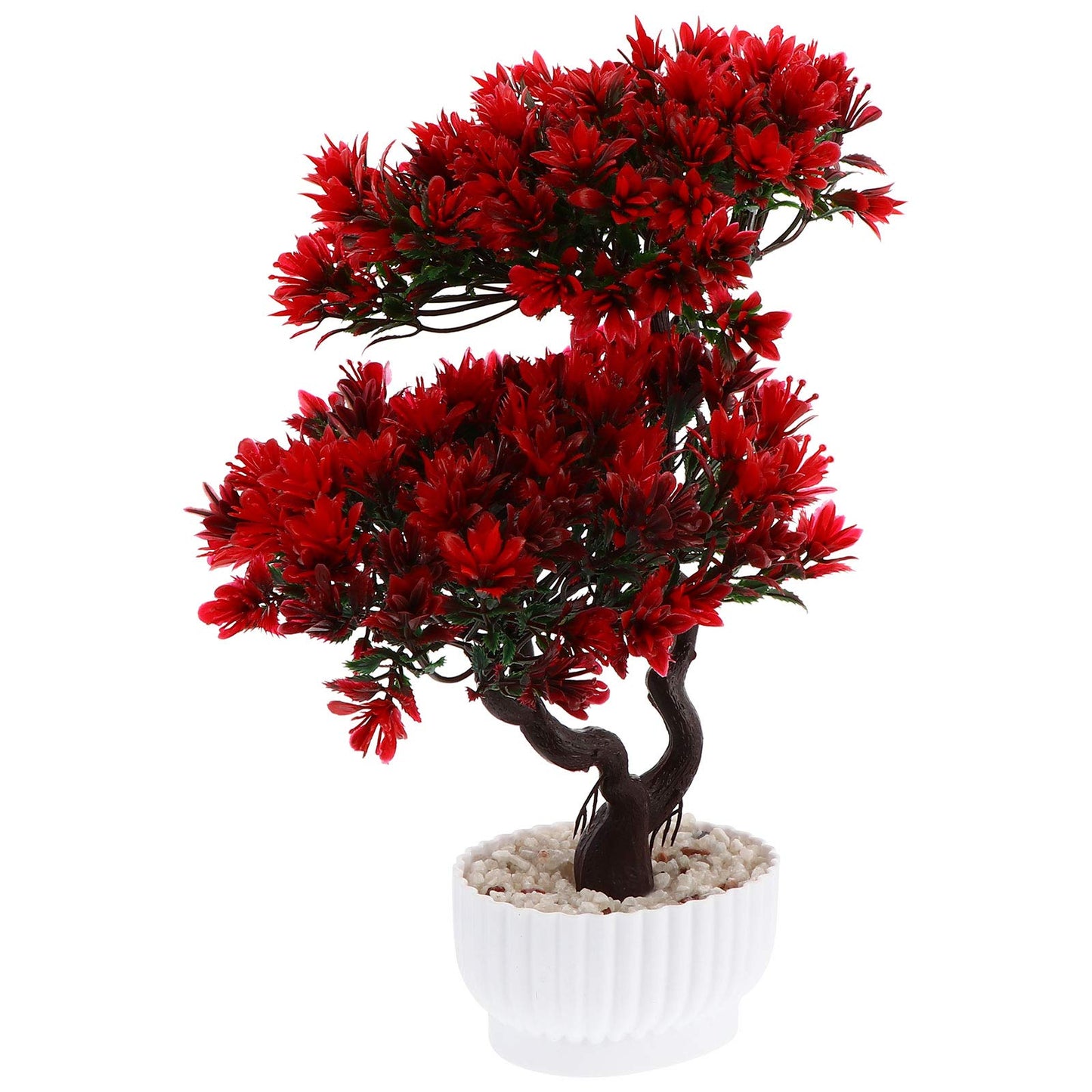 Healeved Artificial Bonsai Guest-Greeting Pine Tree Realistic Simulation Plant Decor for Home Office Easy Care Faux Potted Bonsai 10.62X10.62X12.20 Inches