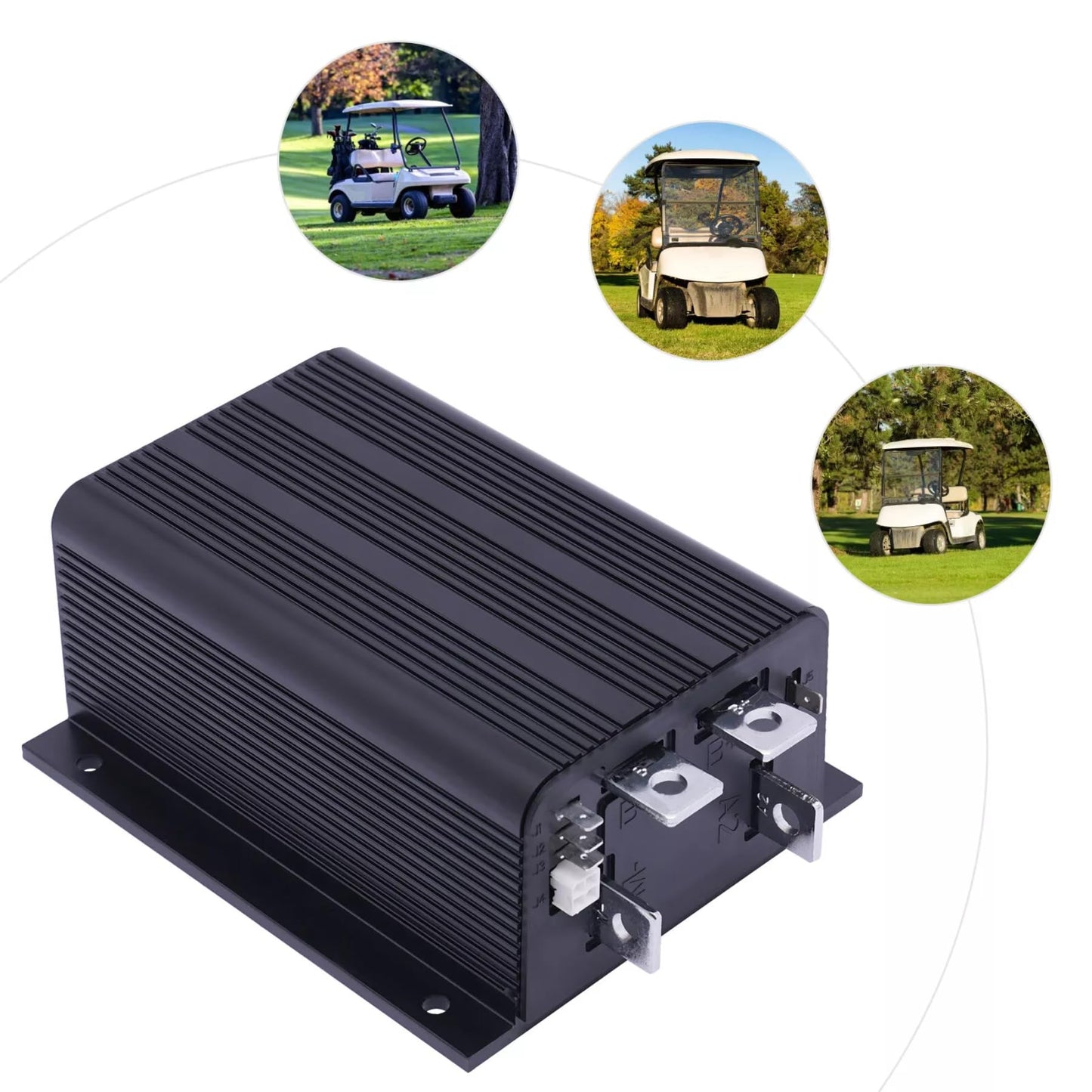 1205M-5606 48V 500A 5KΩ-0 for Curtis Speed Controller Replace #1205 Electric Motor Controller Compatible with EZGO Club Car Golf Carts 1205M-5606