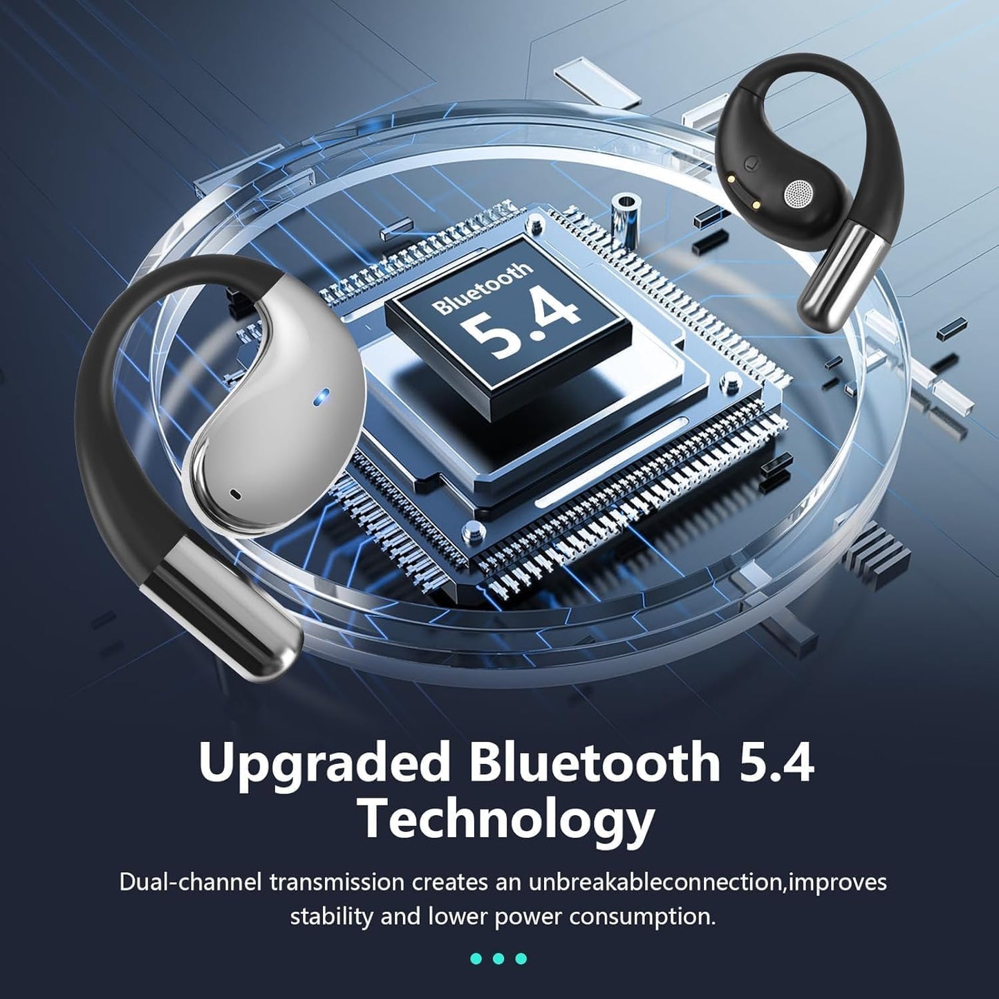 AI Translation Earbuds Real Time 164 Languages 80H Playtime Translator Ear Buds Audifonos Traductores Inglés Español Wireless Earphones Bluetooth Headphones for Travel Business Meeting Learning Black