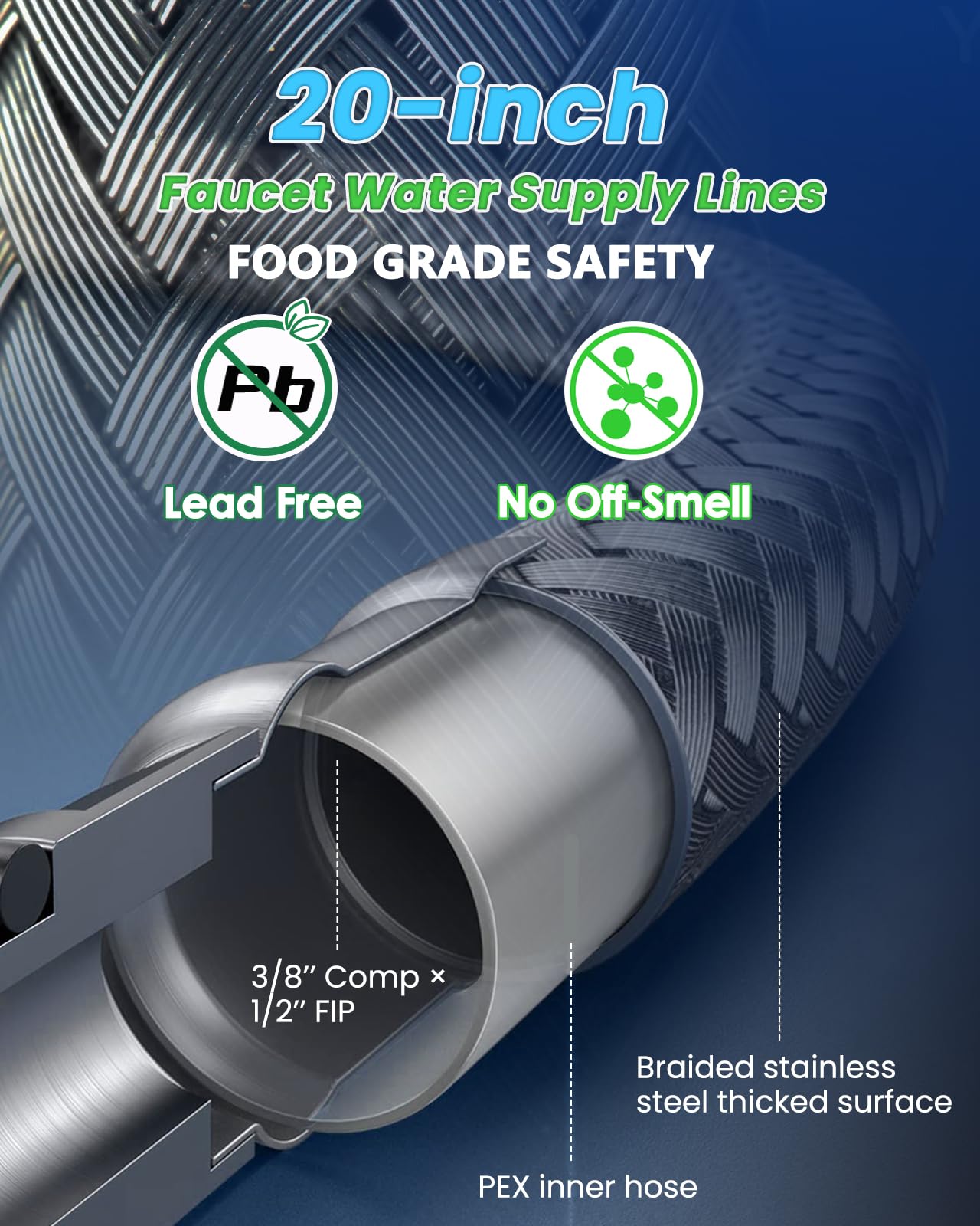 Moonshan Instant Hot Water Recirculating Pump Kit with 304 Stainless Steel Adjustable Bypass Valve Circulation Pump with Smart Plug for Tank Water Heaters