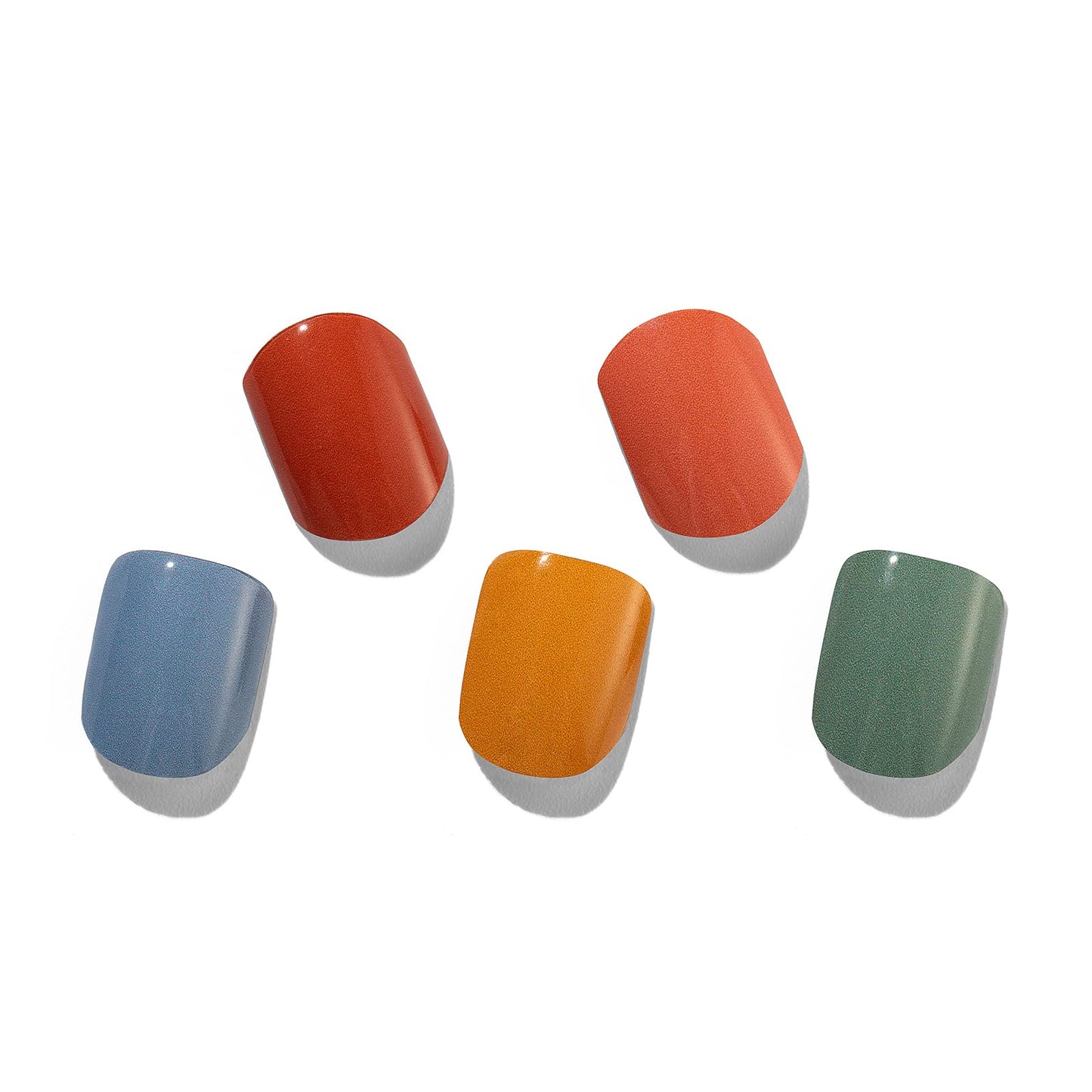 MOMSON Semi Cured Gel Nail Strips - 20 Real Gel Nail Polish Stickers/Full Nail Wraps - Art Manicure Kits for DIY at Home, Salon-Quality, Easy to Apply & Remove (Colorful Candy)