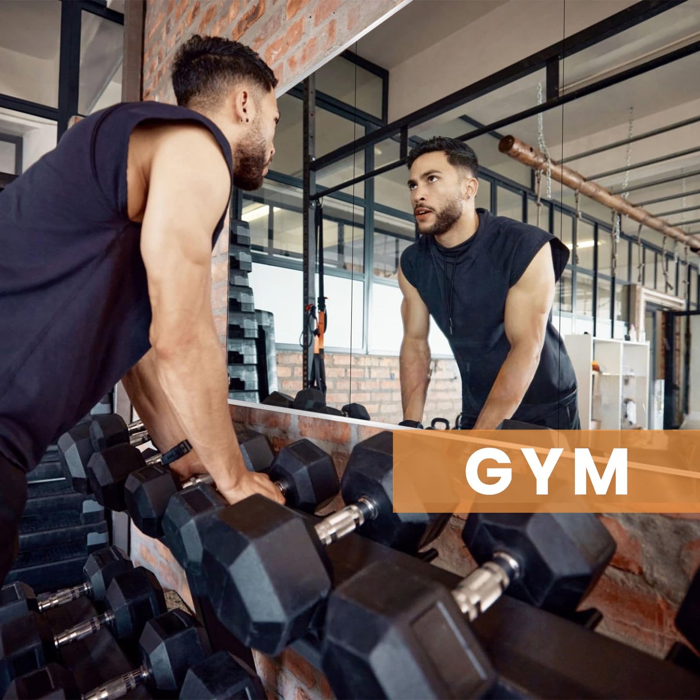 pertetey Home Gym Mirror, 56X24 Inch(1Pack) Large Frameless Tempered Glass Full Body Wall Mounted Mirror for Gym, Yoga, Exercise, Dance Studio