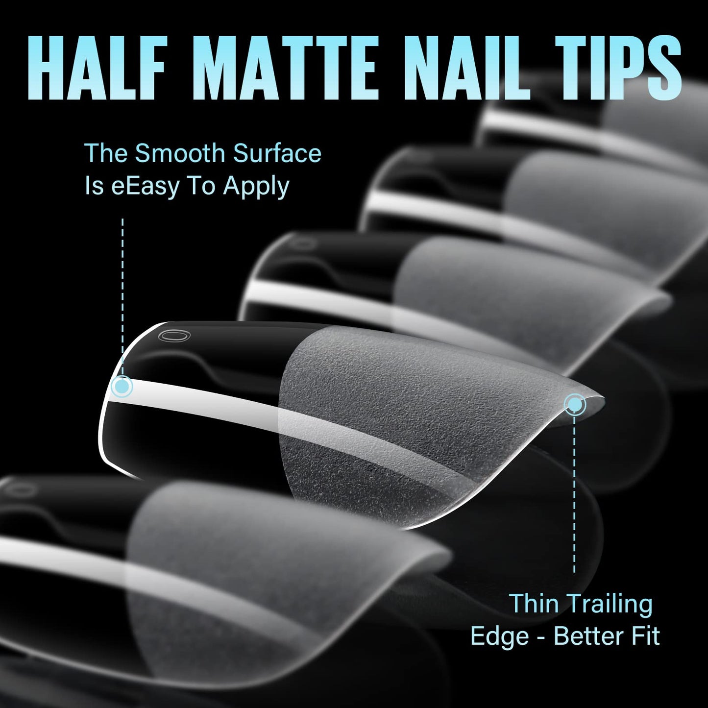 TOMICCA Extra Short Coffin Nail Tips 240Pcs 15 Sizes Full Cover Gel Nails, Soft Acrylic Gel Nail Tips for Nail Extension