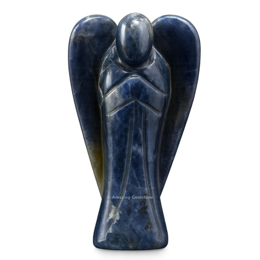 Amazing Gemstone Iolite Angel - Iolite Crystal Angel and Pocket Guardian Angel Crystal Figurines (1.5 inches)