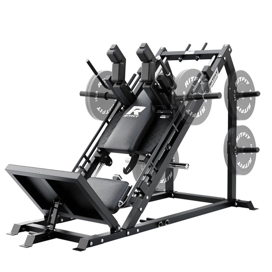 RitFit Gazelle Pro 3 in 1 Leg Press and Hack Squat Machine - High-Tensile Steel Leg Press Machine, 2000lbs Capacity, Adjustable Angles with Weight Storage