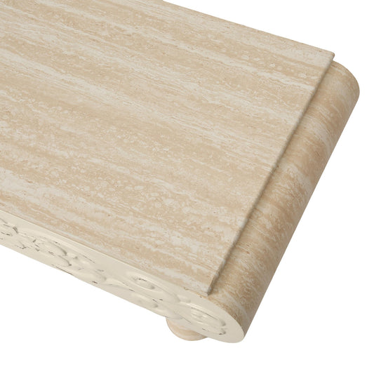 KEIKI 39.4" Lift-Top Coffee Table with Hidden Storage, Rounded Edge Rectangular Wood Accent Table, Modern Wooden Farmhouse Coffee Table for Living Room or Office, Beige Yellow