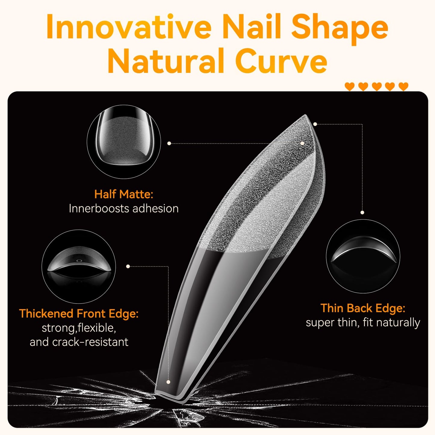 Makartt Square Nail Tips: 510pcs Full Cover Medium Square Fake Nails, 15 Sizes Soft Gel Half Matte Pre-shape Soak Off for Press on Nails DIY for Extension No Crease Acrylic Nail Manicure Salon Home