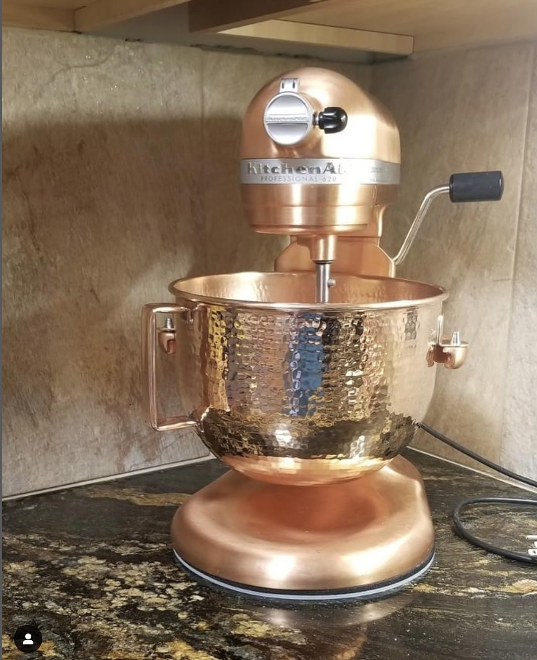 Sertodo Pure Copper 6 Quart Lift Stand Mixing Bowl compatible with Professional 6 quart 600 Series Mixers