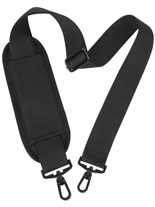 Taygeer Shoulder Strap, 52" Universal Replacement Laptop Shoulder Strap Luggage Duffel Bag Strap Adjustable Comfortable Belt with Metal Hooks for Briefcase Computer Messenger Bag Laptop Case, Black