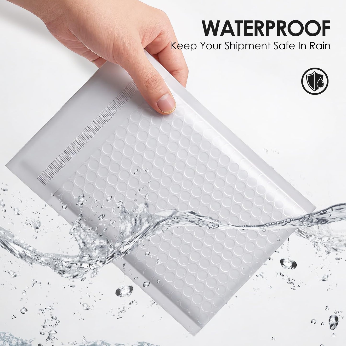 packbabol Bubble Mailers 6x10" 50 Pack Grey and White Padded Envelopes Mailers Waterproof Usable Size 6x9 Self-Seal Padded Mailing Envelopes Bubble Opaque Padded Mailer for Small Businesses，#0