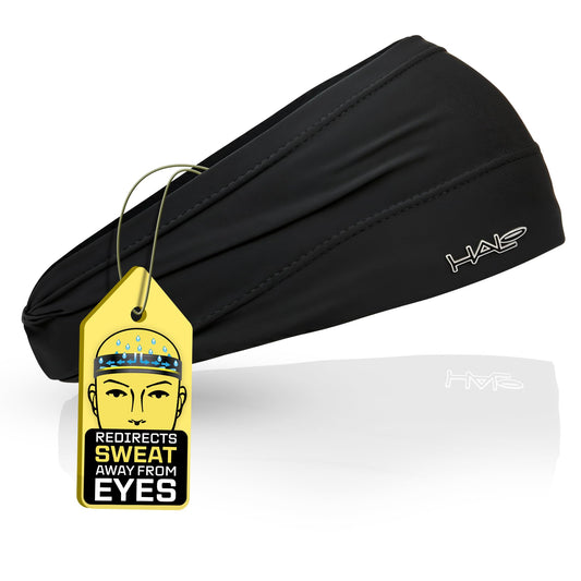 Halo Headband Bandit - Wide Pullover Sweatband for Both Men and Women, Black