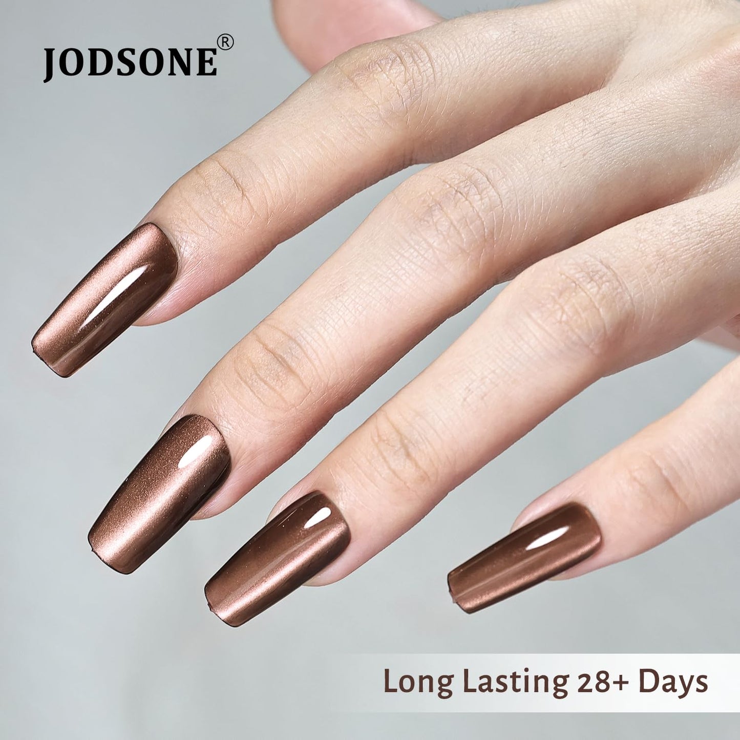 JODSONE Dark Brown Cat Eye Gel Nail Polish 16.5ml Glitter Magnetic Reflective Translucent Need U V Curing Salon Gift for Girl Women
