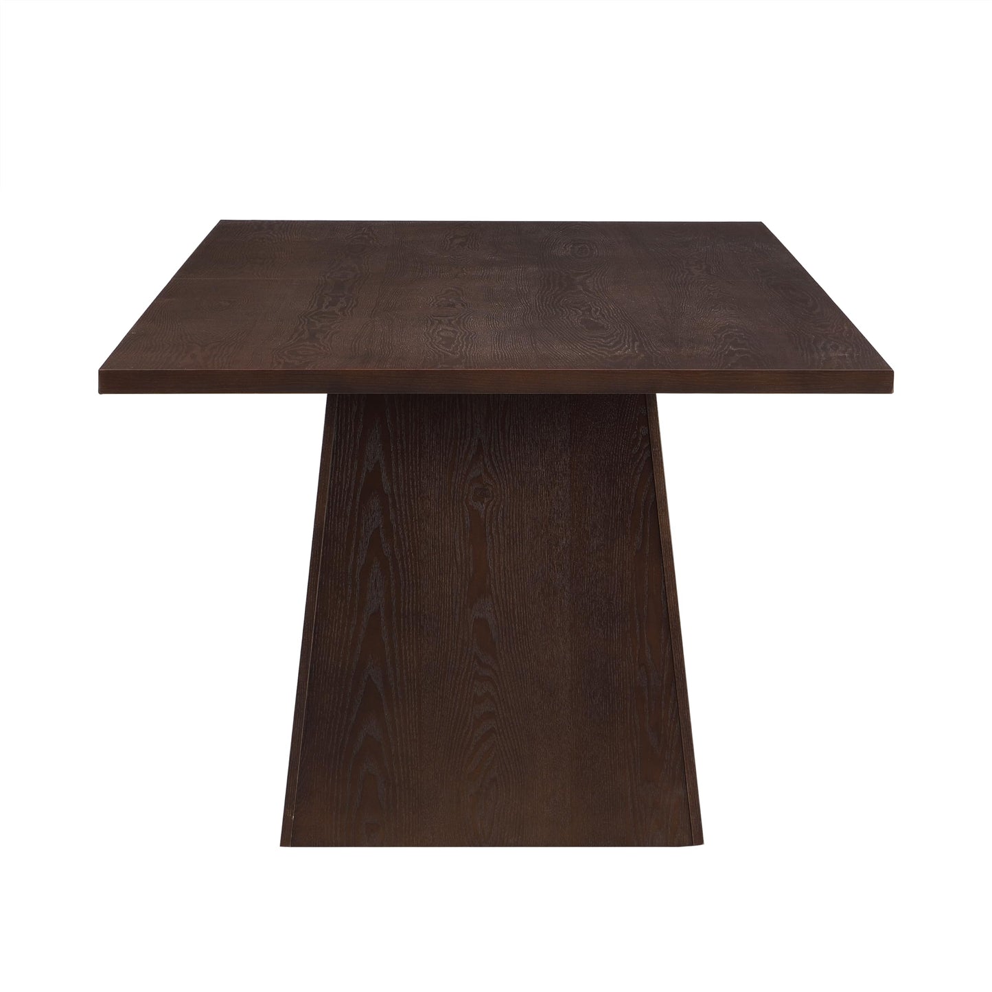 Christopher Knight Home Coadz 82 inch Wooden Dining Table, Modern Rectangular Kitchen Dinner Table for 6-8 People, Pedestal Wooden Dining Furniture for Kitchen Office Conference Room, Espresso Brown